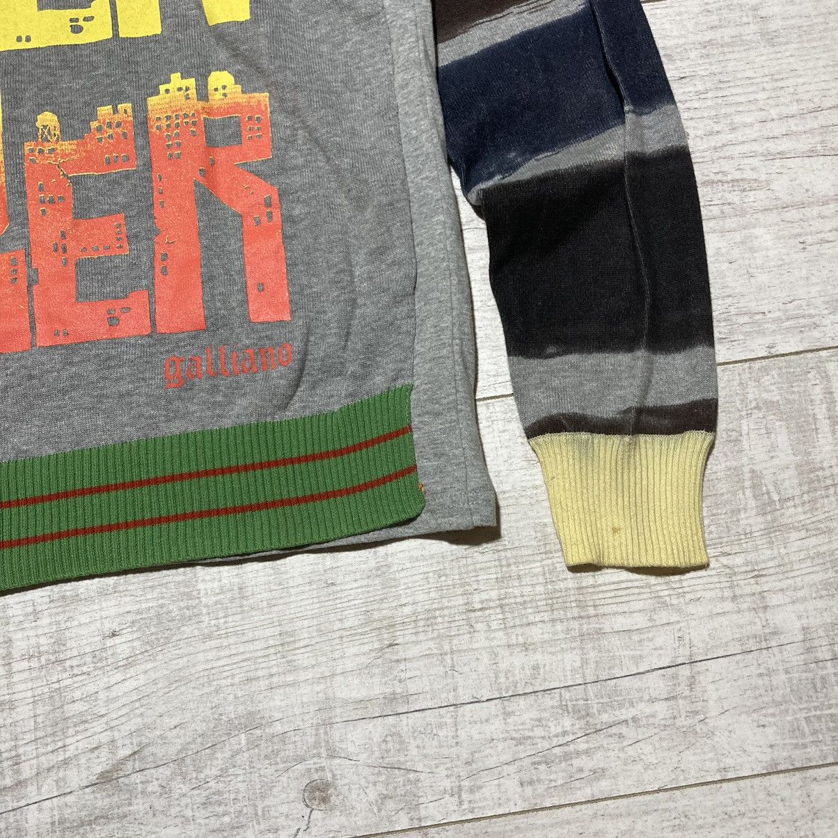 John Galliano Galliano Patchwork Jumper Sweater “Trou blem aker” Size US S / EU 44-46 / 1 - 6 Thumbnail