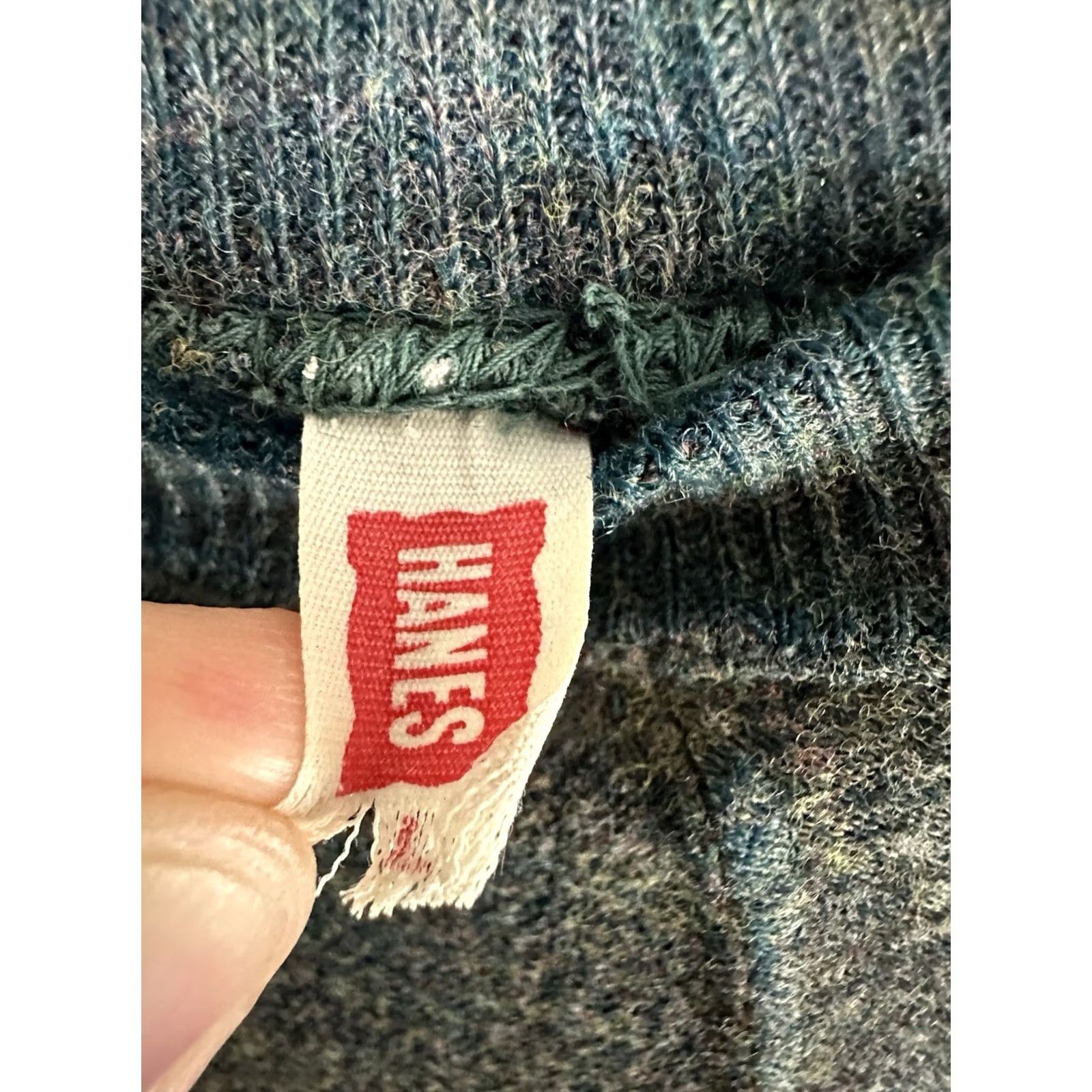 Hanes VTG Hanes Gradient Sun Faded Raglan Teal Sweatshirt L Men Cute Vintage 60s 70s 90s? Size US L / EU 52-54 / 3 - 3 Thumbnail