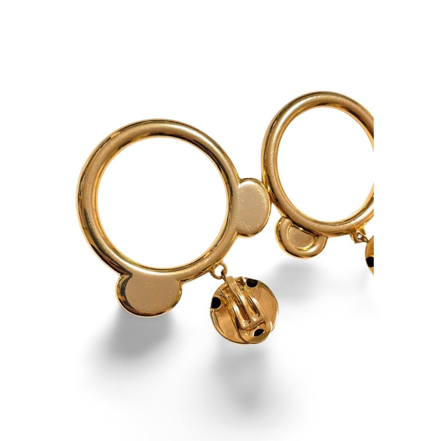 Moschino MINT. Vintage Moschino golden extra large hoop bear design. Size ONE SIZE - 4 Thumbnail