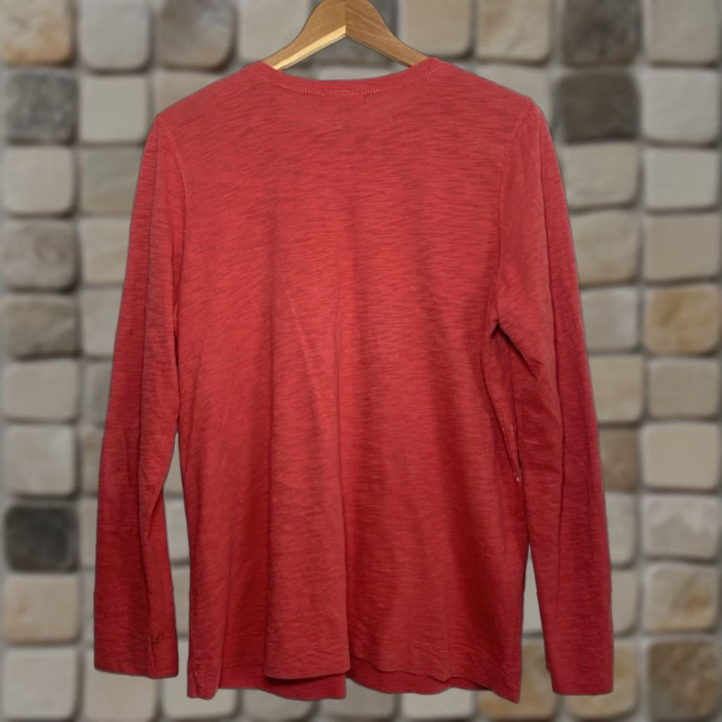 Vintage VINTAGE Lauren Jeans Co. Ralph Lauren Women's Long Sleeve Henley Shirt 1X Brick Red Cotton Mens Women's Girls? Size XL / US 12-14 / IT 48-50 - 1 Thumbnail