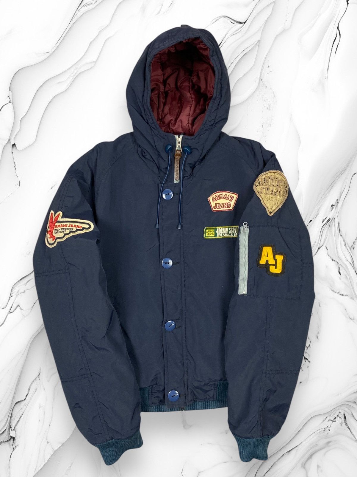 2000S ARMANI JEANS NYLON ANORAK JACKET