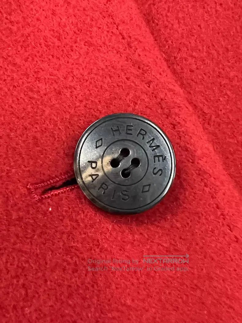 Hermes Hermes Red Collar Tie Cashmere Coat Size XS / US 0-2 / IT 36-38 - 5 Thumbnail
