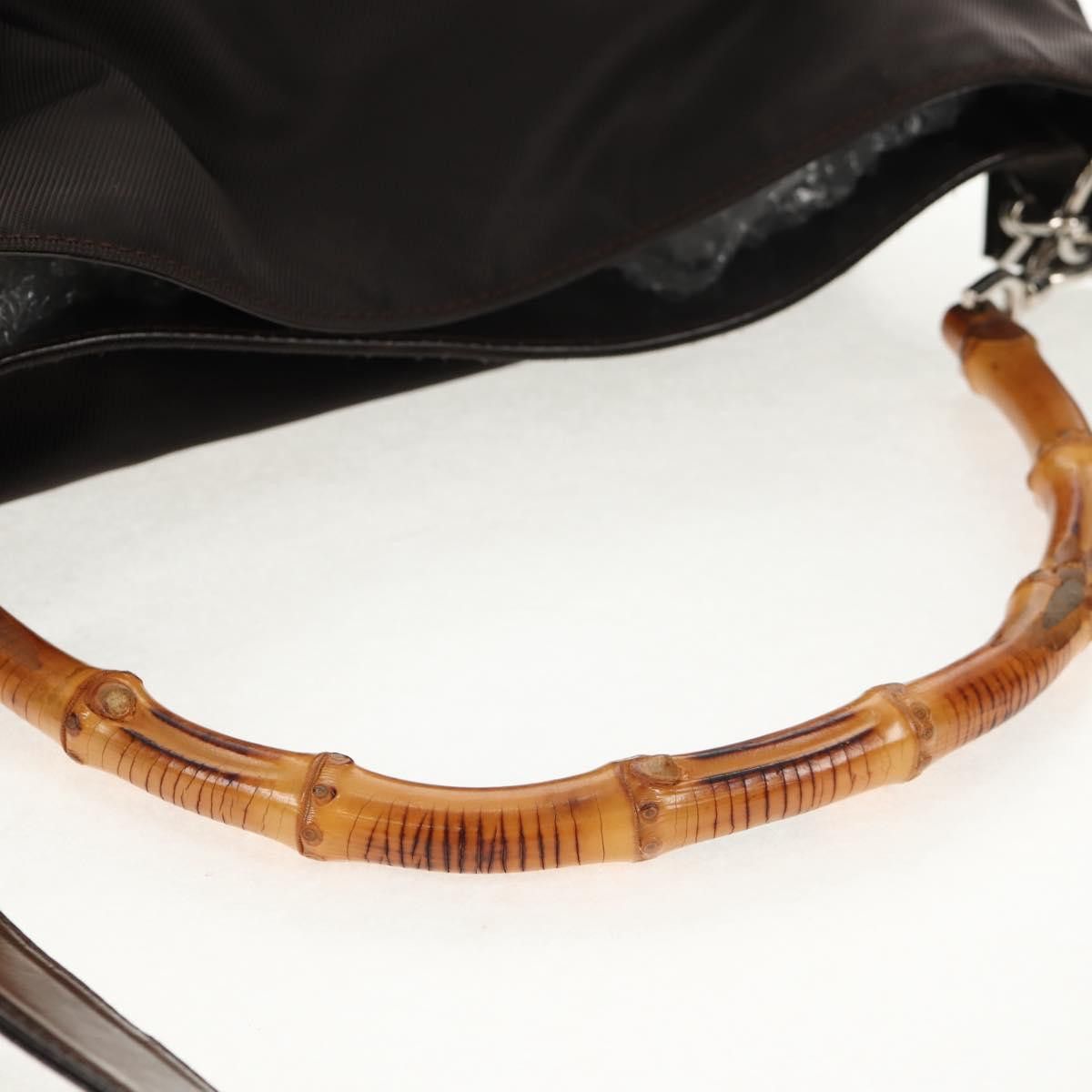 Gucci GUCCI Bamboo Hand Bag Nylon Brown Size ONE SIZE - 7 Thumbnail