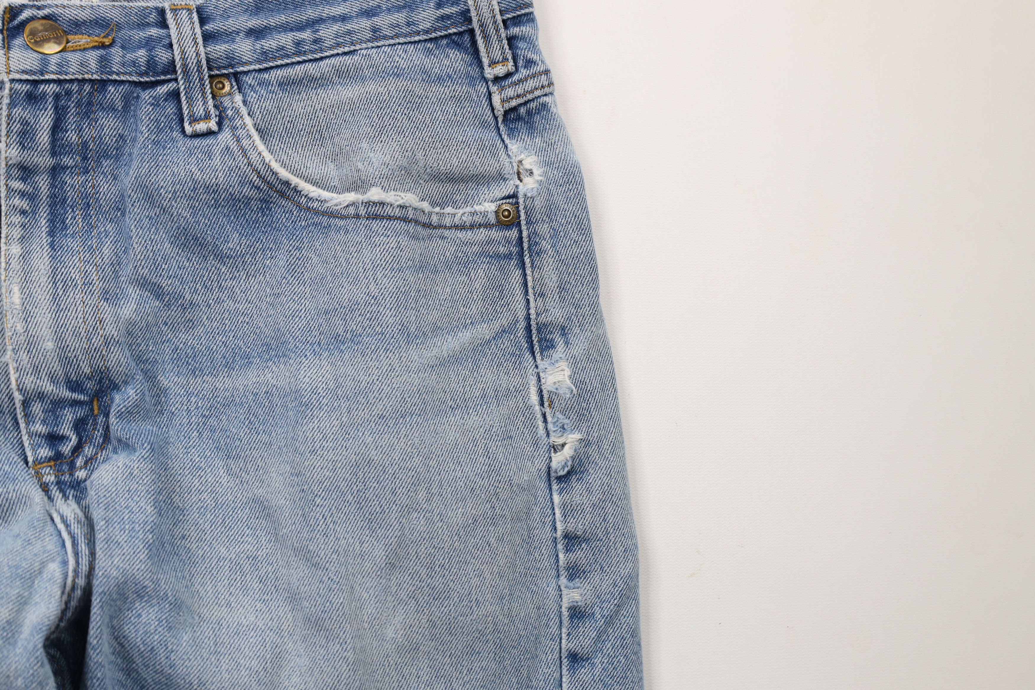 Carhartt × Vintage Vintage Carhartt Spell Out Traditional Fit Denim Jeans Blue Size US 34 / EU 50 - 8 Thumbnail