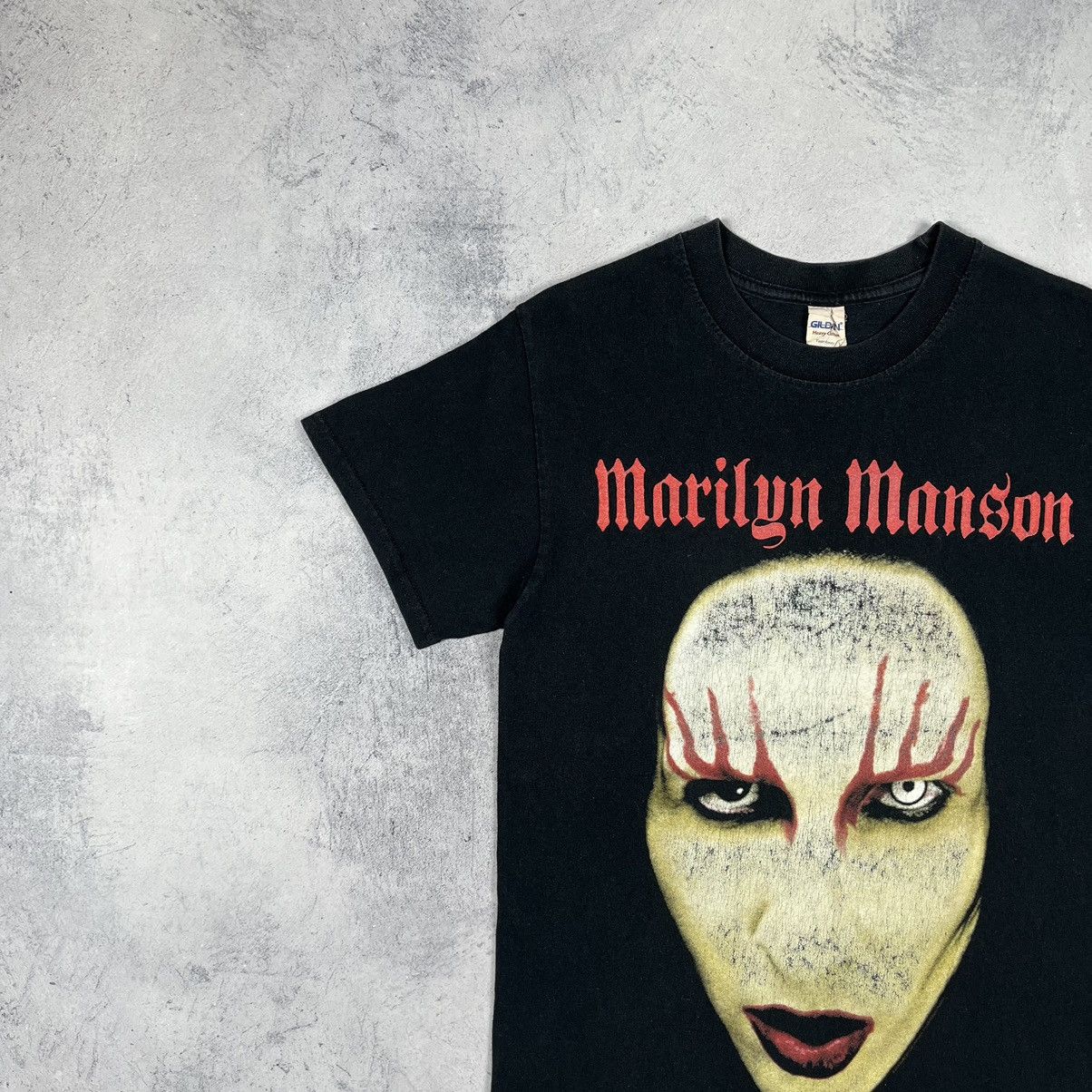 Band Tees Vintage Marilyn Manson face Rock Band T Shirt 90’s Size US S / EU 44-46 / 1 - 6 Thumbnail