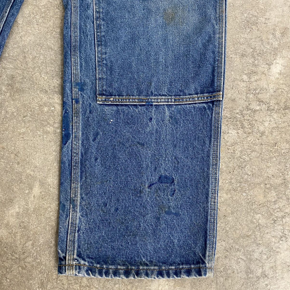 Carhartt VTG Carhartt Double Knee Faded Blue Dirty Carpenter Denim Size US 38 / EU 54 - 6 Thumbnail