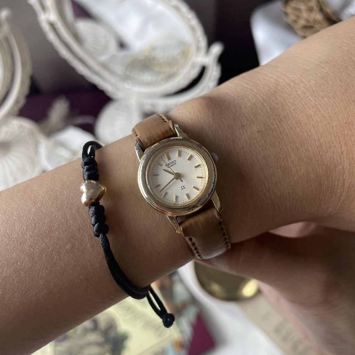 Seiko SEIKO LADY V401-1091 leather strap lady watch small vintage Size ONE SIZE - 6 Thumbnail