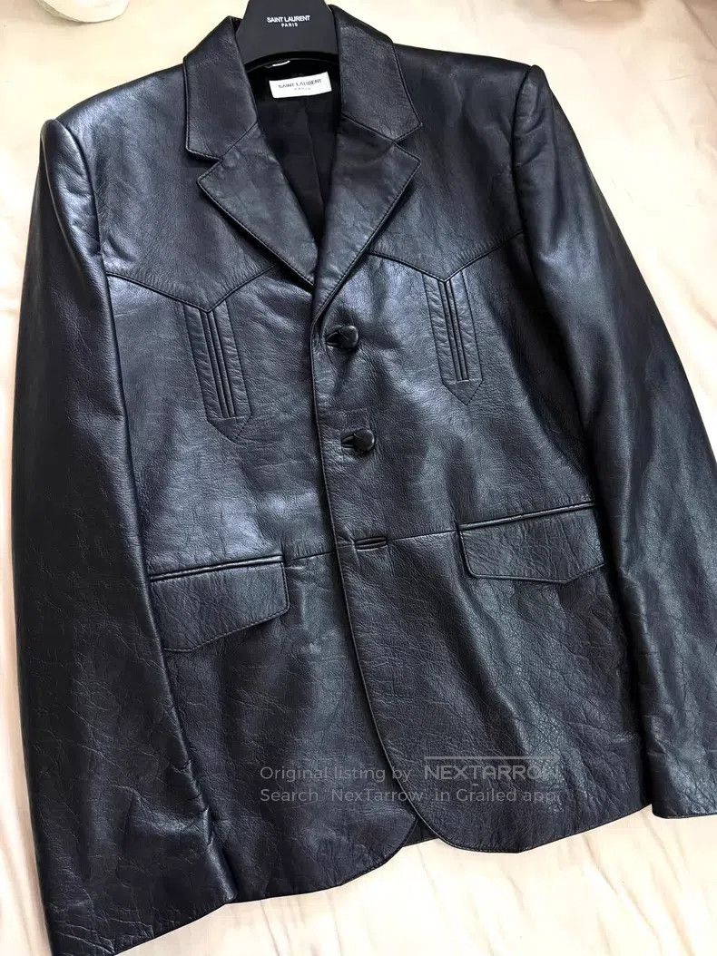 Saint Laurent Paris Saint Laurent Paris Western Grain Leather Business Suit Ja Size US M / EU 48-50 / 2 - 2 Thumbnail