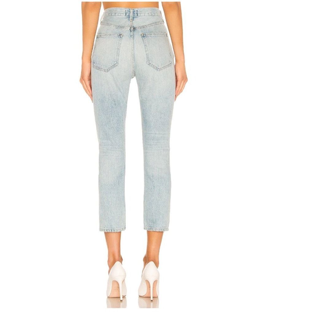 Agolde AGOLDE Riley Straight Distressed Fading Blue Jeans Size 24 Size 24" / US 00 / IT 34 - 2 Thumbnail