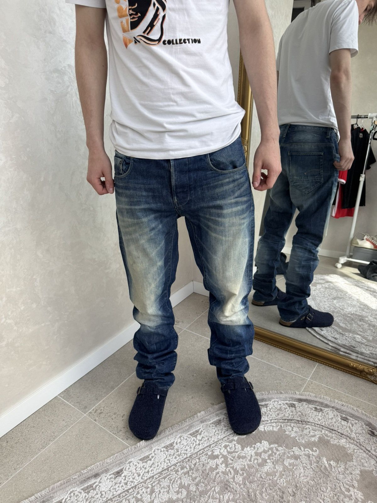 G-Star G-Star Raw GS01 Denim Jeans – Slim/Straight Fit Indigo Wash Size US 33 - 2 Thumbnail