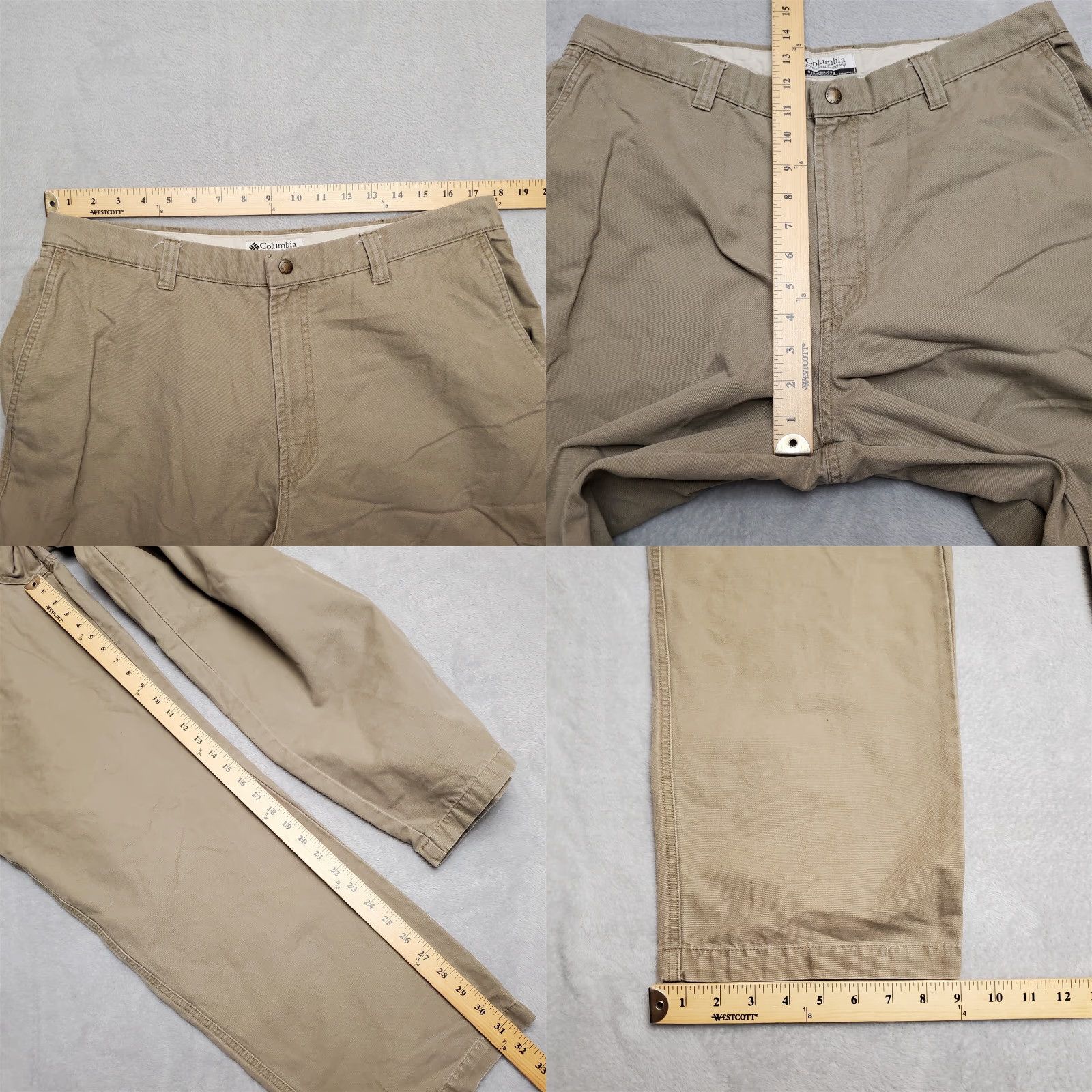 Vintage VINTAGE Columbia Pants Mens 36x32 Khaki Canvas Relaxed Fit Hike Camping Outdoors Casual Size US 36 / EU 52 - 8 Thumbnail