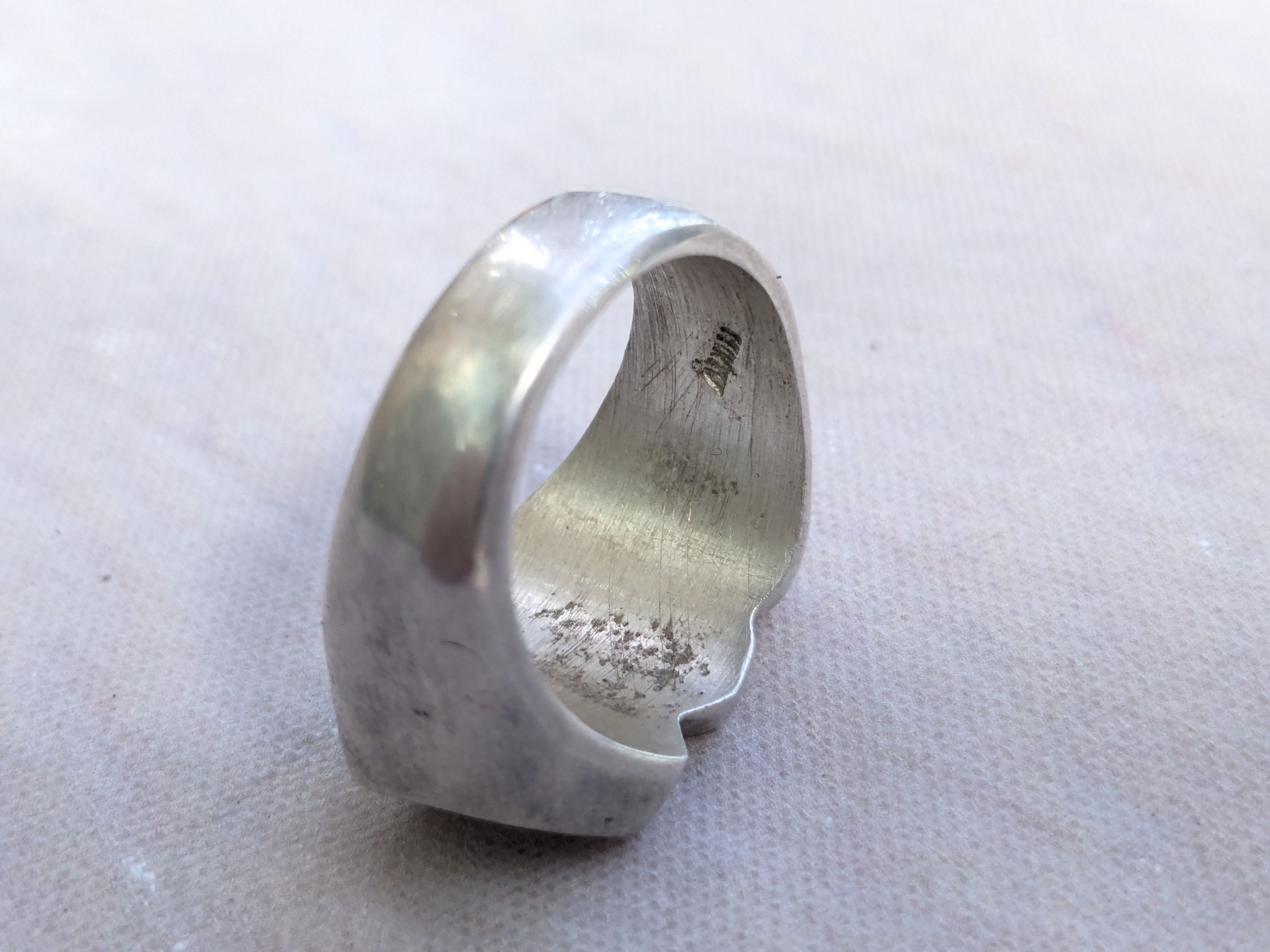 Jewelry Vintage Sterling Silver Ring Hearts 7.75 Taxco Mexico Size ONE SIZE - 6 Thumbnail