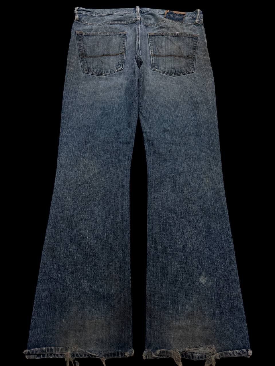 THRASHED 90s Style Abercrombie Rusty Distressed Flare Jean