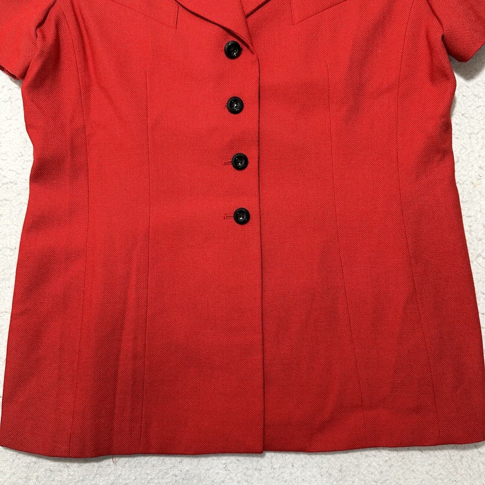 Other Kasper For A.S.L. 14 Blazer Jacket Red Button Front Coat Size XL / US 12-14 / IT 48-50 - 7 Thumbnail