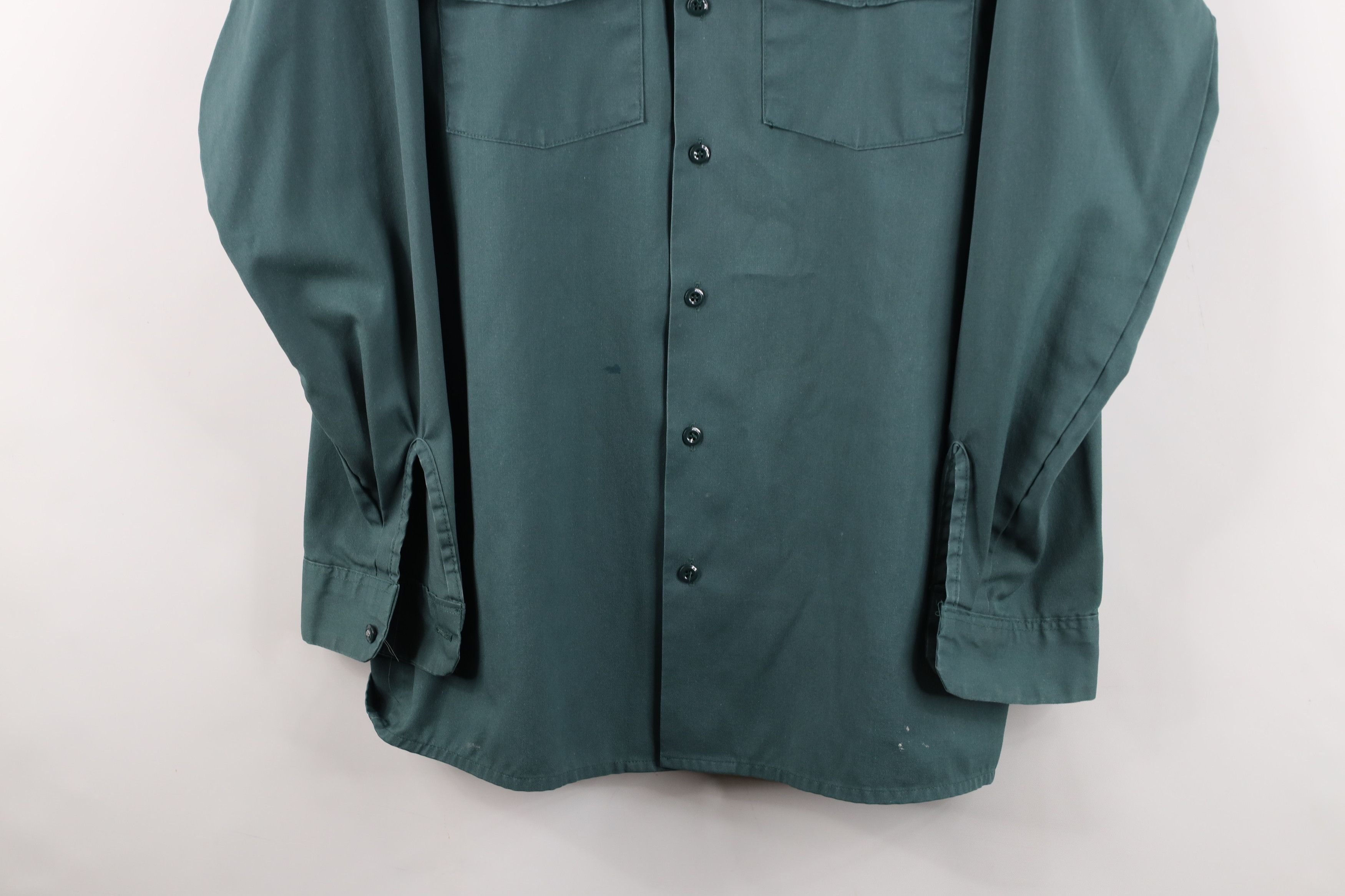 Dickies Vintage 90s Dickies Workwear Mechanic Button Shirt USA Green Size US M / EU 48-50 / 2 - 3 Thumbnail