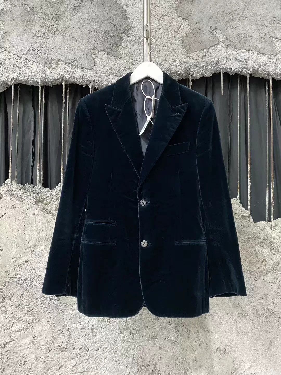 Hermes Hermes Black Velvet Blazer Size 44 Size US L / EU 52-54 / 3 - 1 Thumbnail