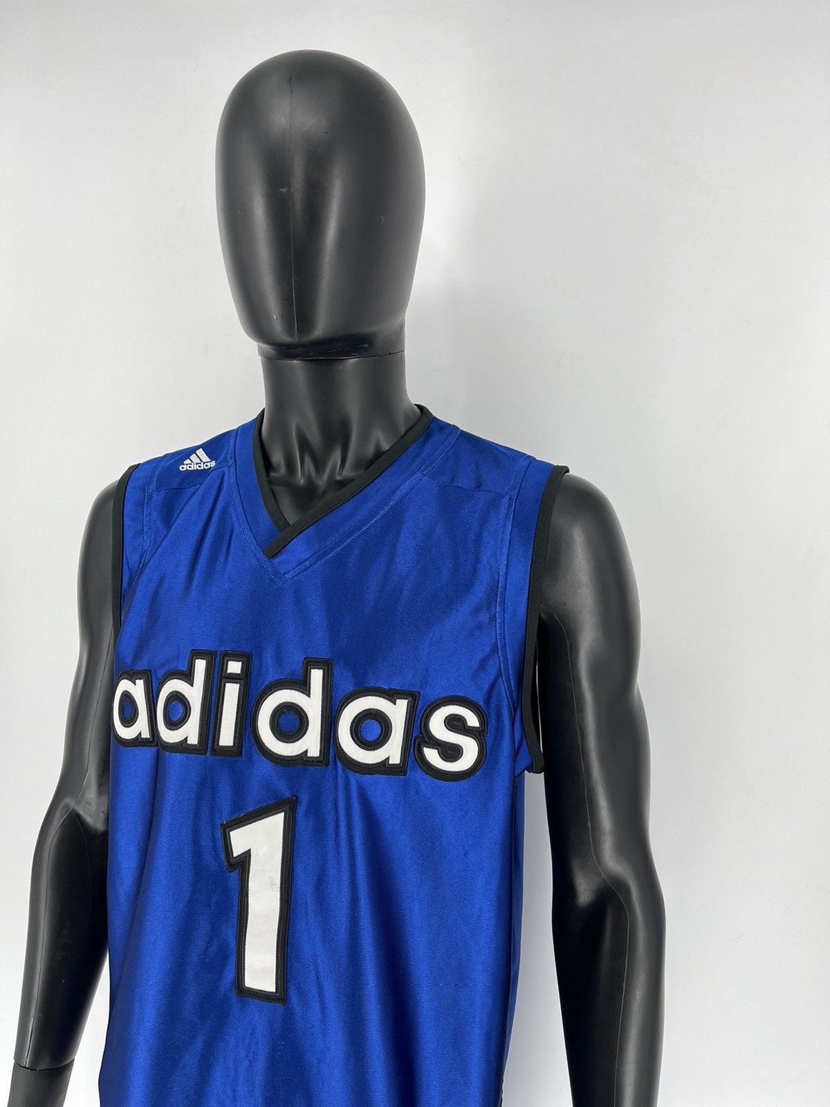 Adidas Adidas Vintage 90s Jersey Number One Basketball Rare Item Size US L / EU 52-54 / 3 - 4 Thumbnail