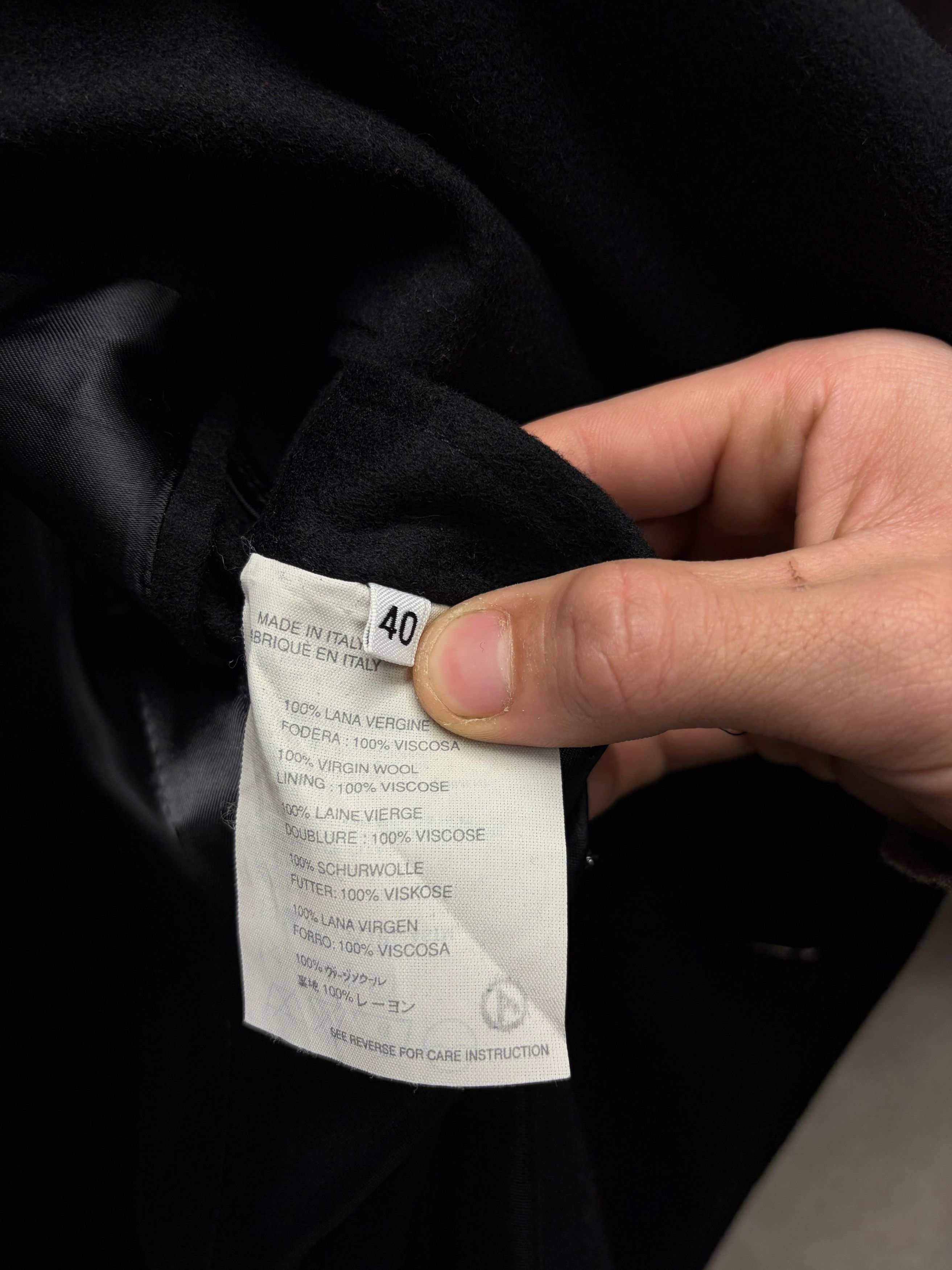 Helmut Lang Vintage Helmut Lang Full Length Black Wool Double Breasted Coat Size S / US 4 / IT 40 - 5 Thumbnail