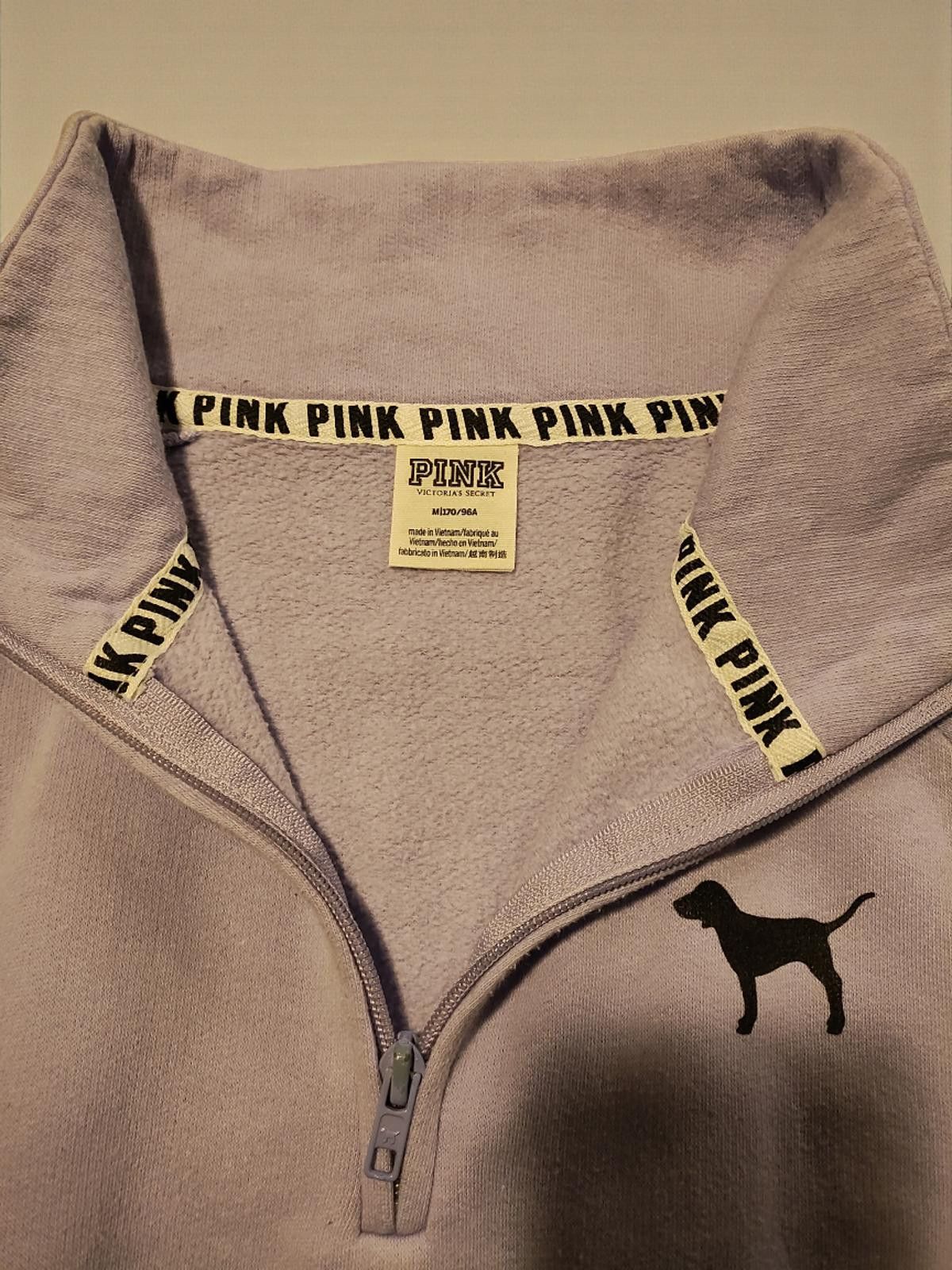Other Pink Victoria's Secret Ombre Fleece Quarter-Zip Sweat Jacket Size M / US 6-8 / IT 42-44 - 6 Thumbnail