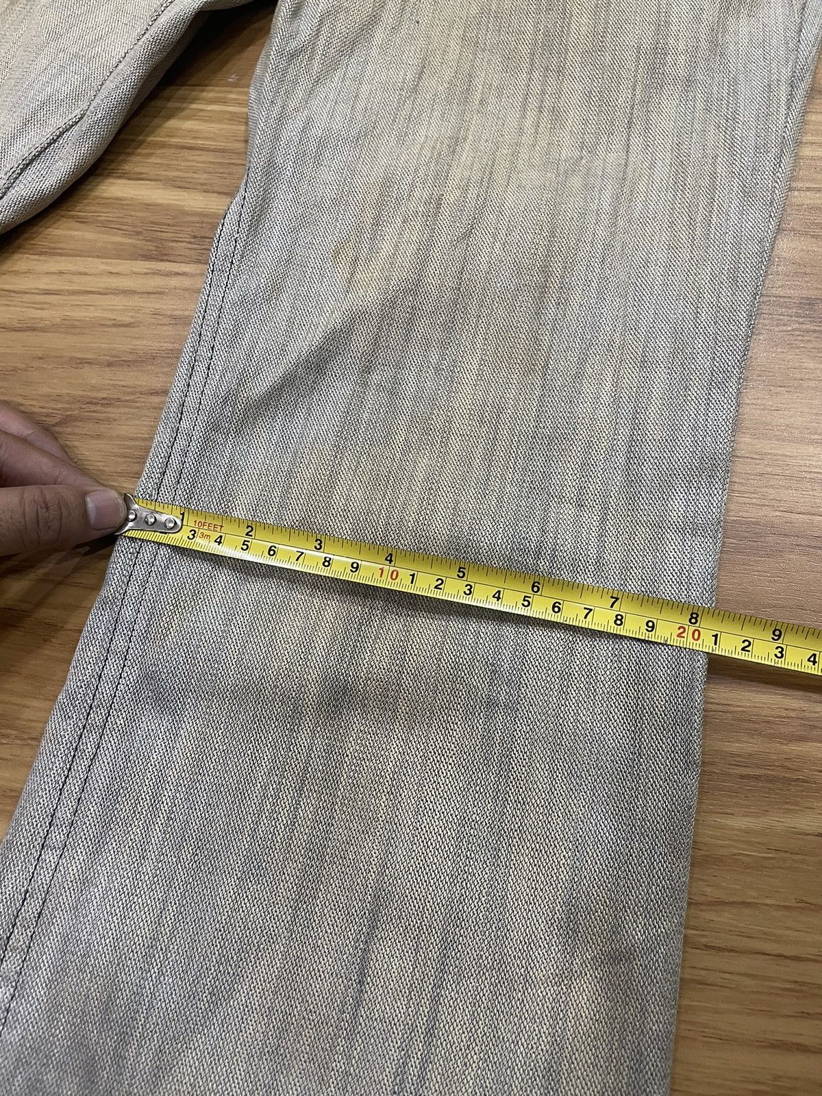 Tornado Mart Tornado Mart Waxed Silver Coated Flared Denim Pant Size US 32 / EU 48 - 21 Thumbnail