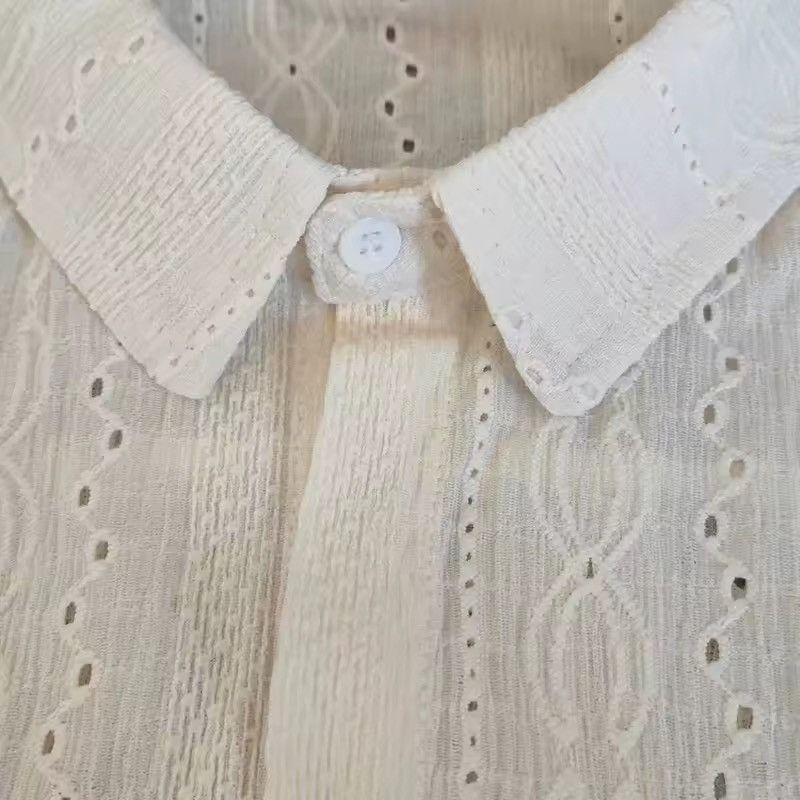 Japanese Brand × Vintage Retro Vintage Style Summer Cream Shirt Size US XL / EU 56 / 4 - 4 Thumbnail