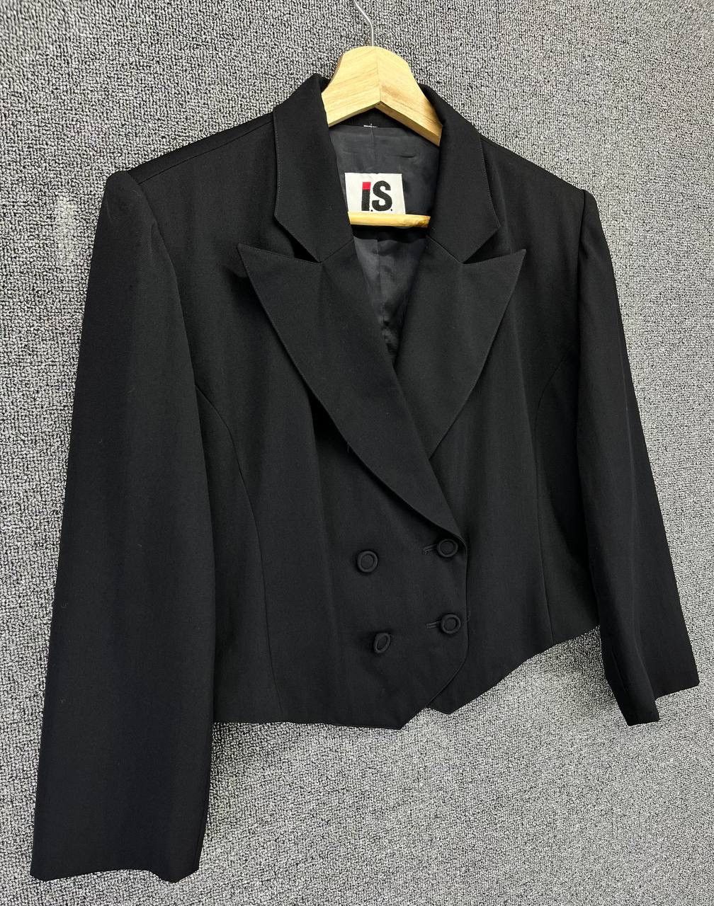 Issey Miyake Vintage 80s Issey Miyake Black Wool Coat Cardigan Jacket Size M / US 6-8 / IT 42-44 - 2 Thumbnail