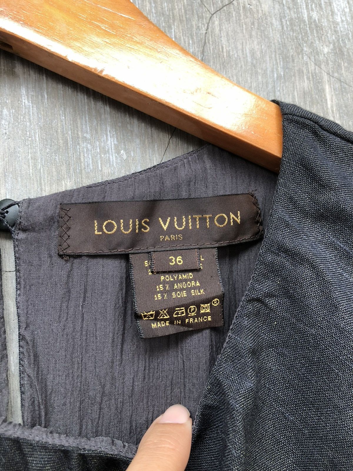 Louis Vuitton Louis Vuitton Paris Women Black Midi Dress Size S / US 4 / IT 40 - 10 Thumbnail