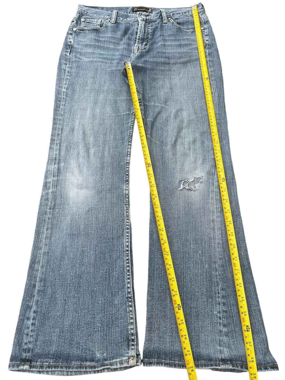 Beauty Beast × Hysteric Glamour × Japanese Brand Vintage Japanese Brand Blue Washed Distressed Flare Jeans Size US 30 / EU 46 - 9 Thumbnail