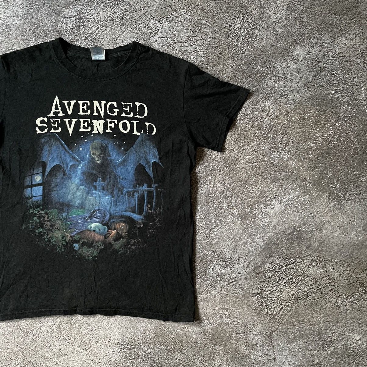 Band Tees Vintage Y2K AVENGED CREEPY FACE ABSTRACT ANGRY HORROR BONES Size US S / EU 44-46 / 1 - 3 Thumbnail