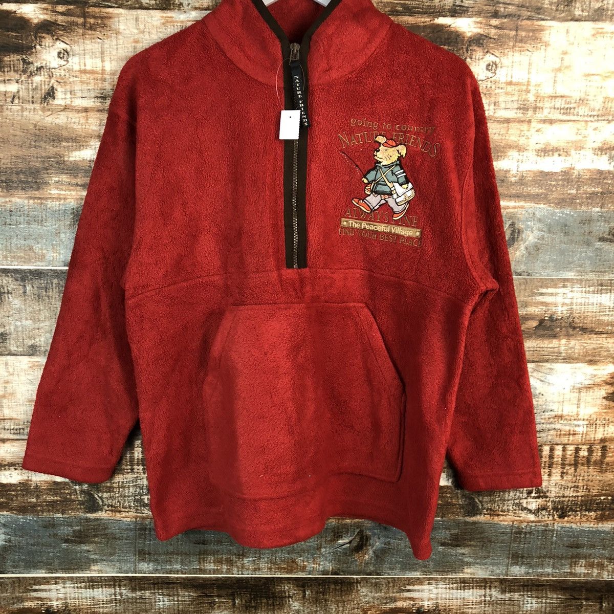 Japanese Brand Nature Friends Red vintage Sweatshirt #A1528 Size US M / EU 48-50 / 2 - 4 Thumbnail
