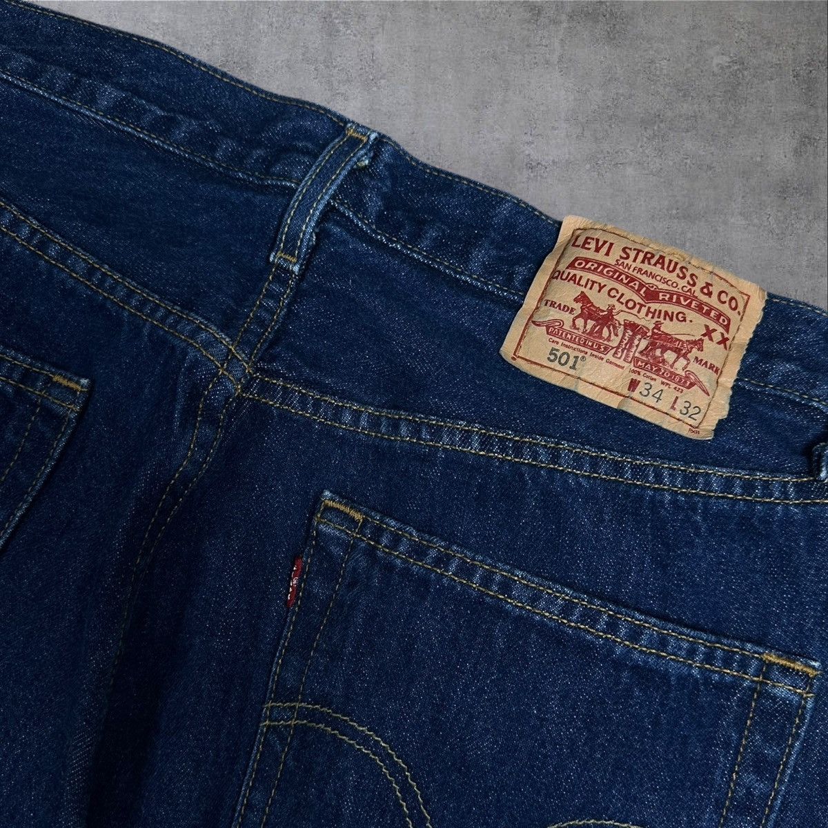 Levi's × Vintage Vintage Levi’s 501 Navy Blue Jeans Denim Pants W34 L32 Size US 34 / EU 50 - 5 Thumbnail