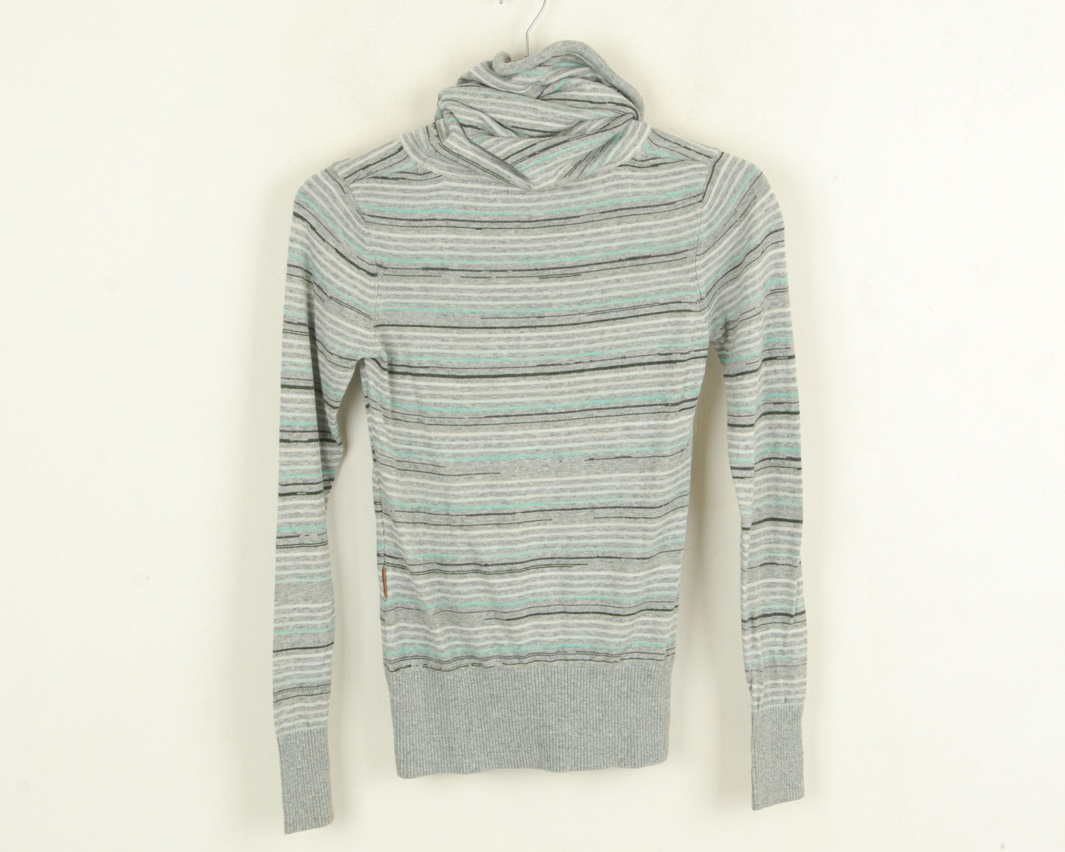 Naketano Women XS Pullover High Neck Jumper Sweatshirt Striped Size XS / US 0-2 / IT 36-38 - 3 Thumbnail