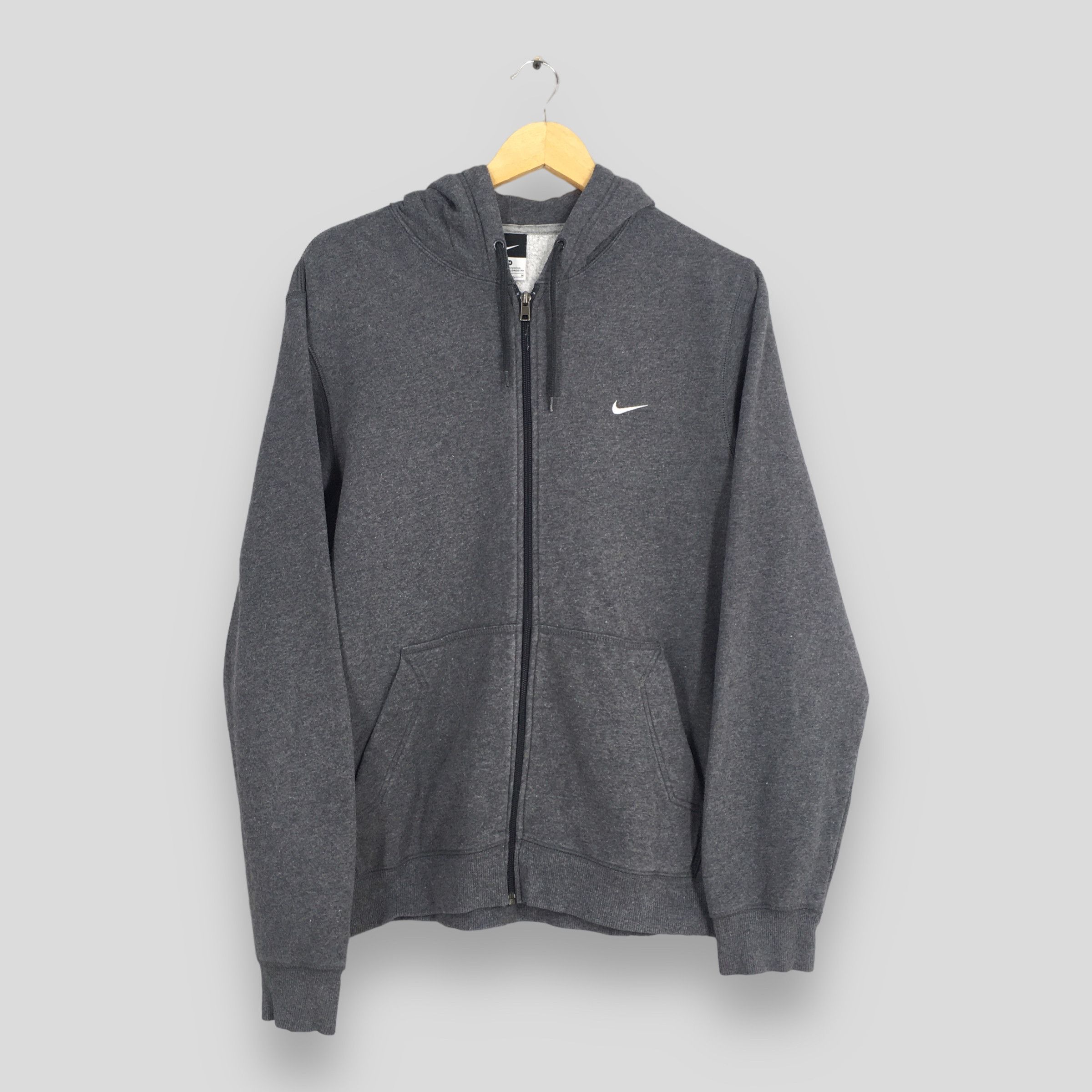 Nike × Nike ACG × Vintage Vintage Y2K Nike Swoosh Gray Zipper Hoodies Medium Size US M / EU 48-50 / 2 - 1 Thumbnail