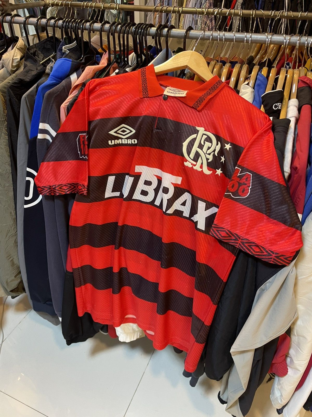 Umbro Rare Vintage 1994-1995 CR Flamengo Home Kit Size US M / EU 48-50 / 2 - 1 Thumbnail