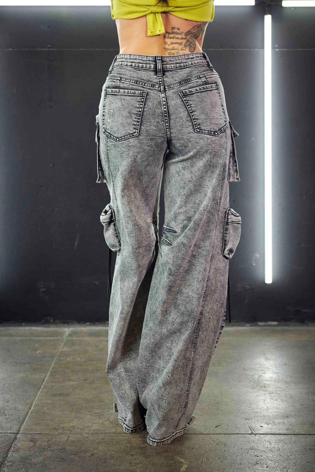 Other Best Seller Denim Cargo Jeans by WFFS Size 28" / US 6 / IT 42 - 4 Thumbnail