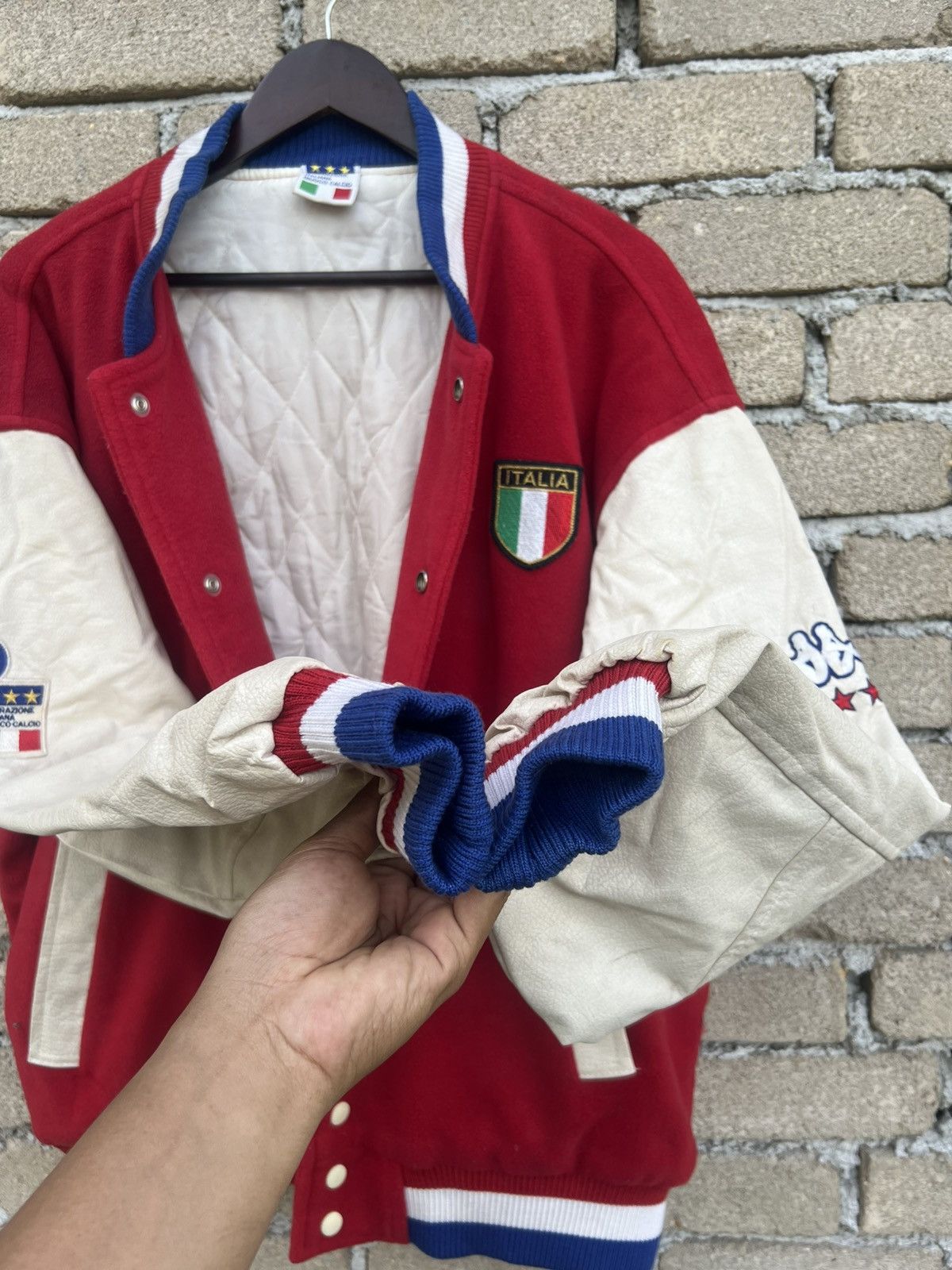 Vintage Vintage Kappa Italia Wool Leather Varsity Size US XL / EU 56 / 4 - 13 Thumbnail