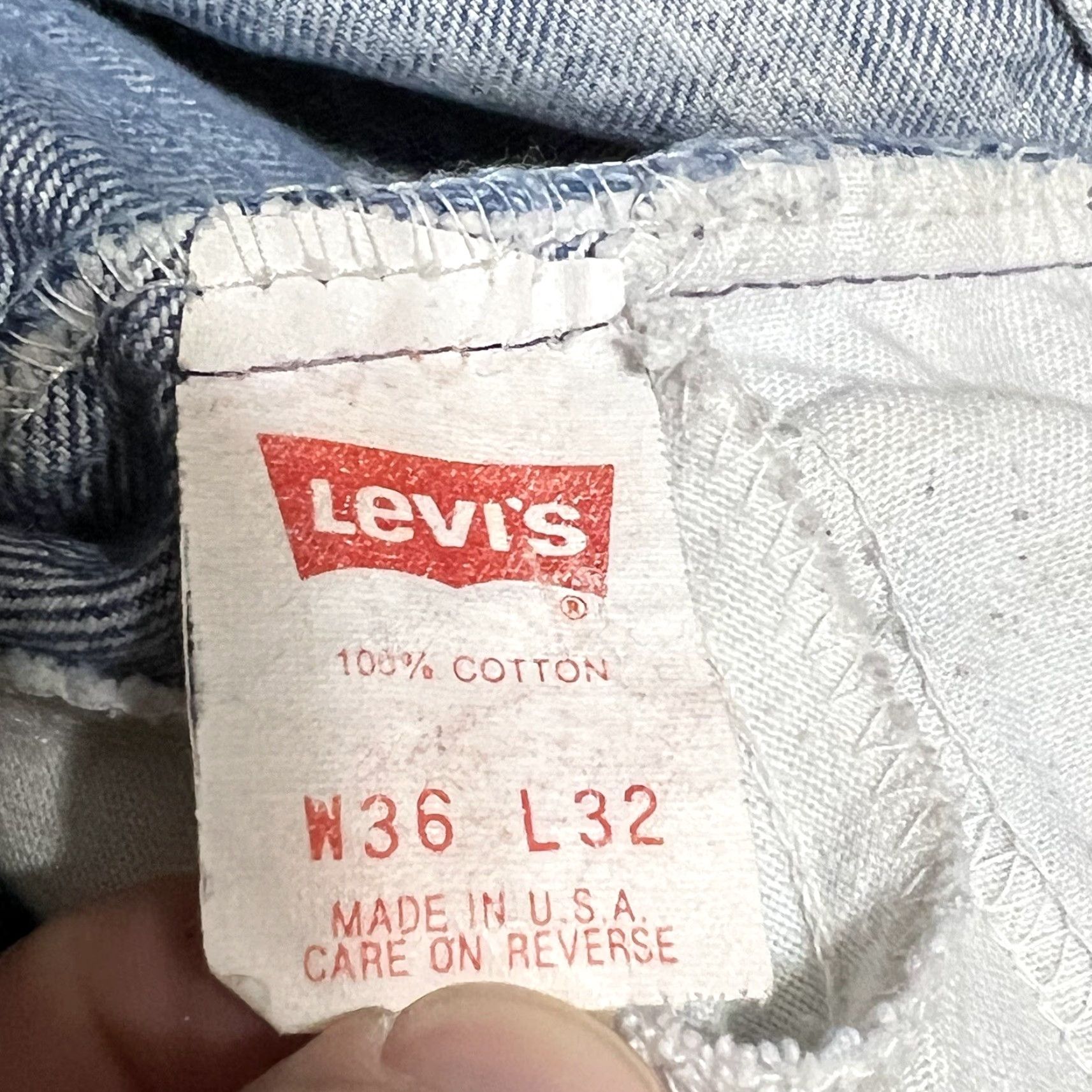 Vintage VINTAGE Levis 550 Jeans Denim 36x32 Regular 32 Inseam Acid Wash Tapered Distressed Orange Tab Missing Rock Mens Size US 36 / EU 52 - 7 Thumbnail