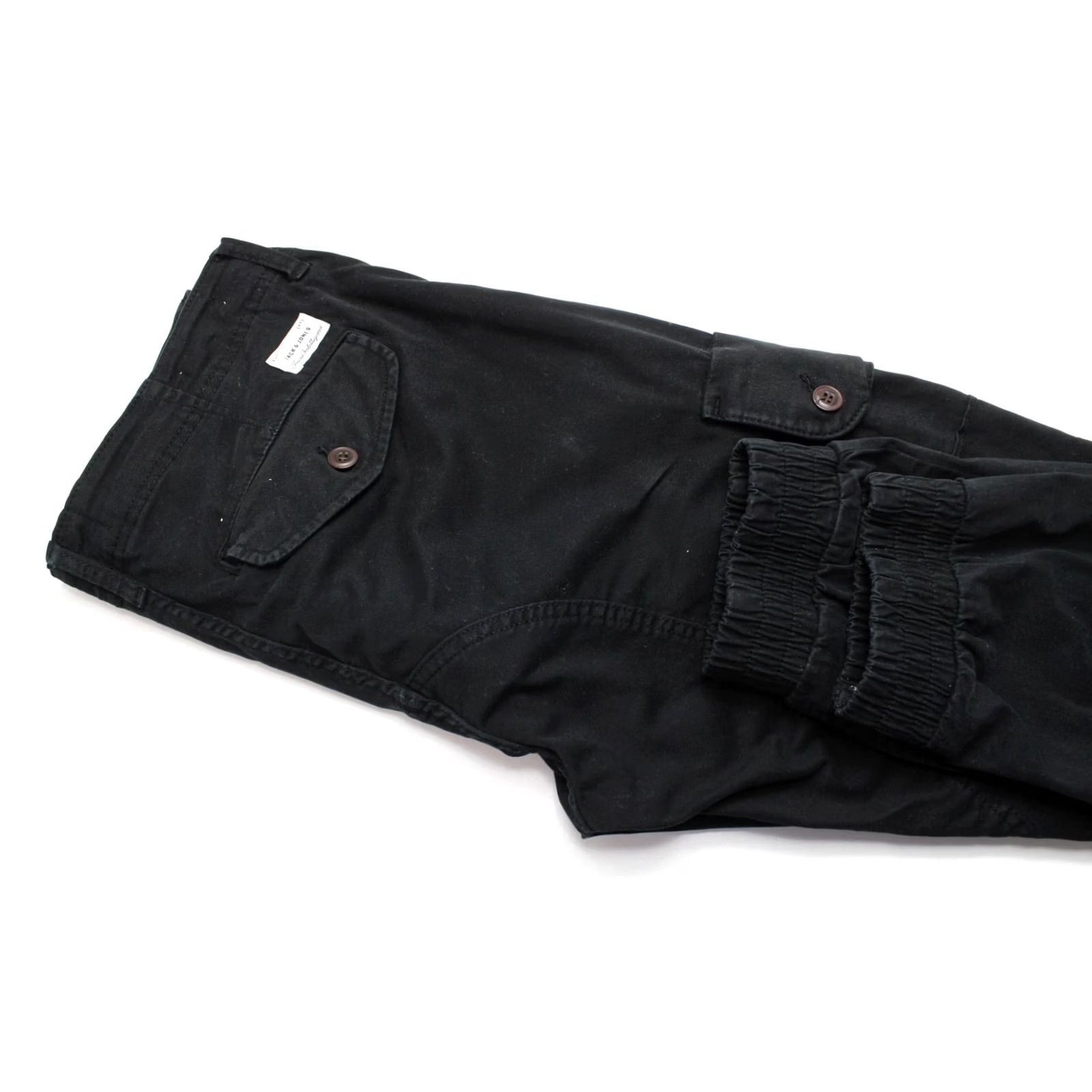 Jack & Jones Jack & Jones Anti Fit Trousers Men W30/L34 Ankle Length Button Black Cargo Size US 30 / EU 46 - 5 Thumbnail