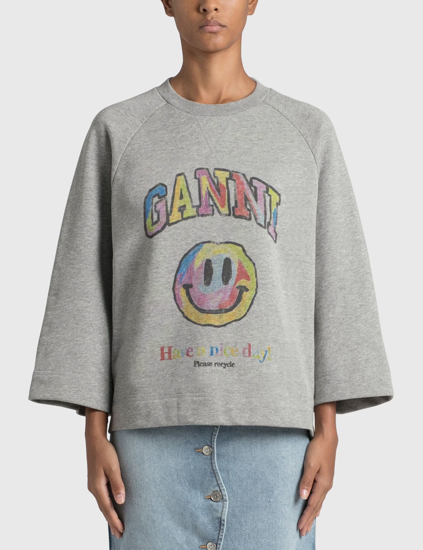 Ganni Ganni Rainbow Smiley Sweatshirt Size M / US 6-8 / IT 42-44 - 1 Thumbnail