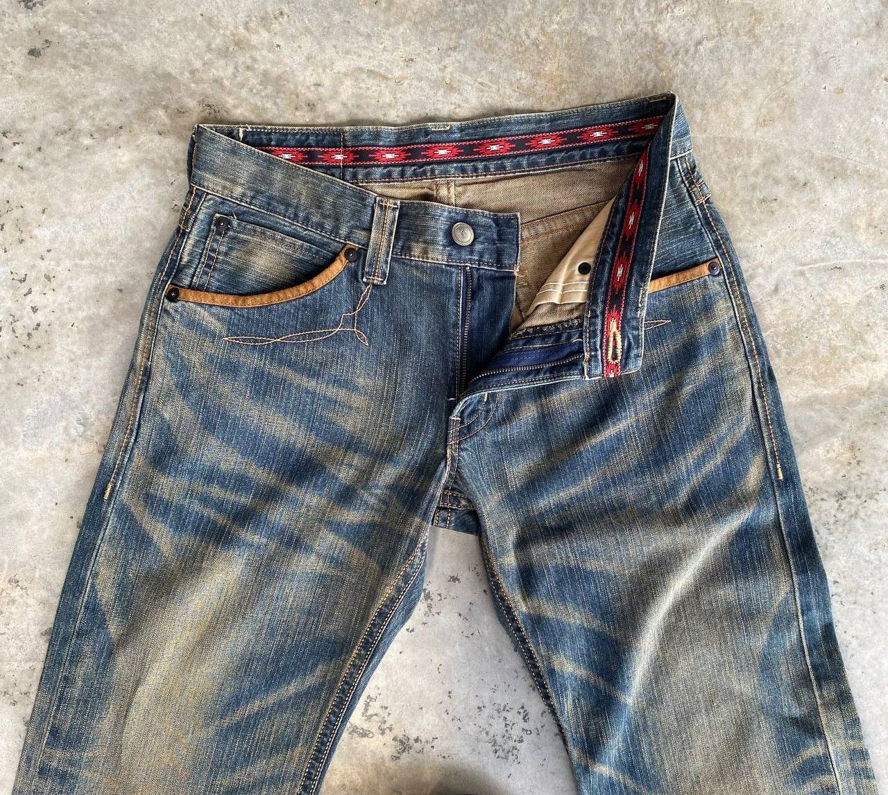 Edwin × Vintage RARE EDWIN JAPAN EXCLUSIVE VINTAGE RUSTY MUDWASH BJ07-19 Size US 32 / EU 48 - 8 Thumbnail