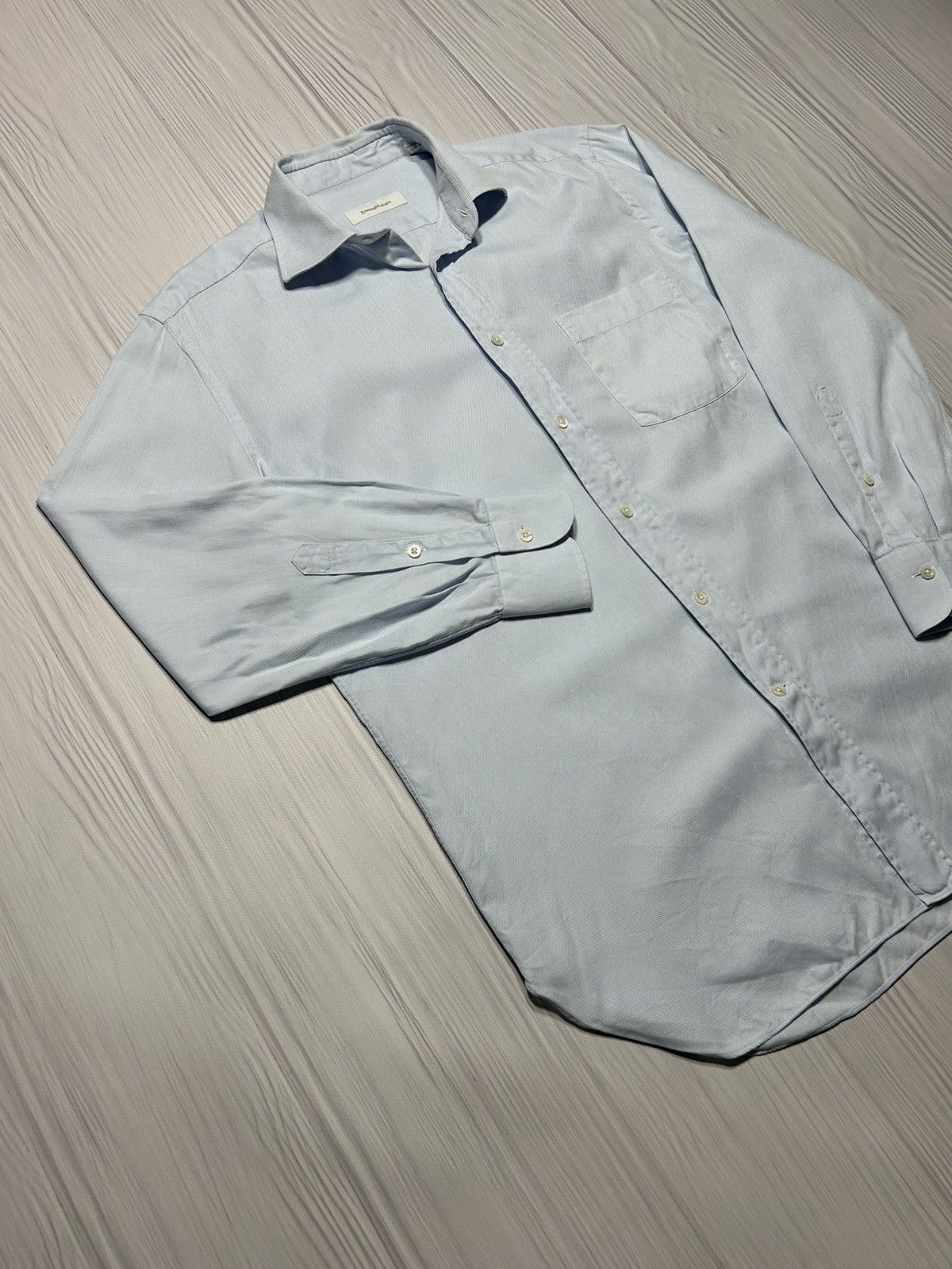 Ermenegildo Zegna Ermenegildo Zegna Button Ups Shirt Size 40 15 3/4 Size US L / EU 52-54 / 3 - 3 Thumbnail