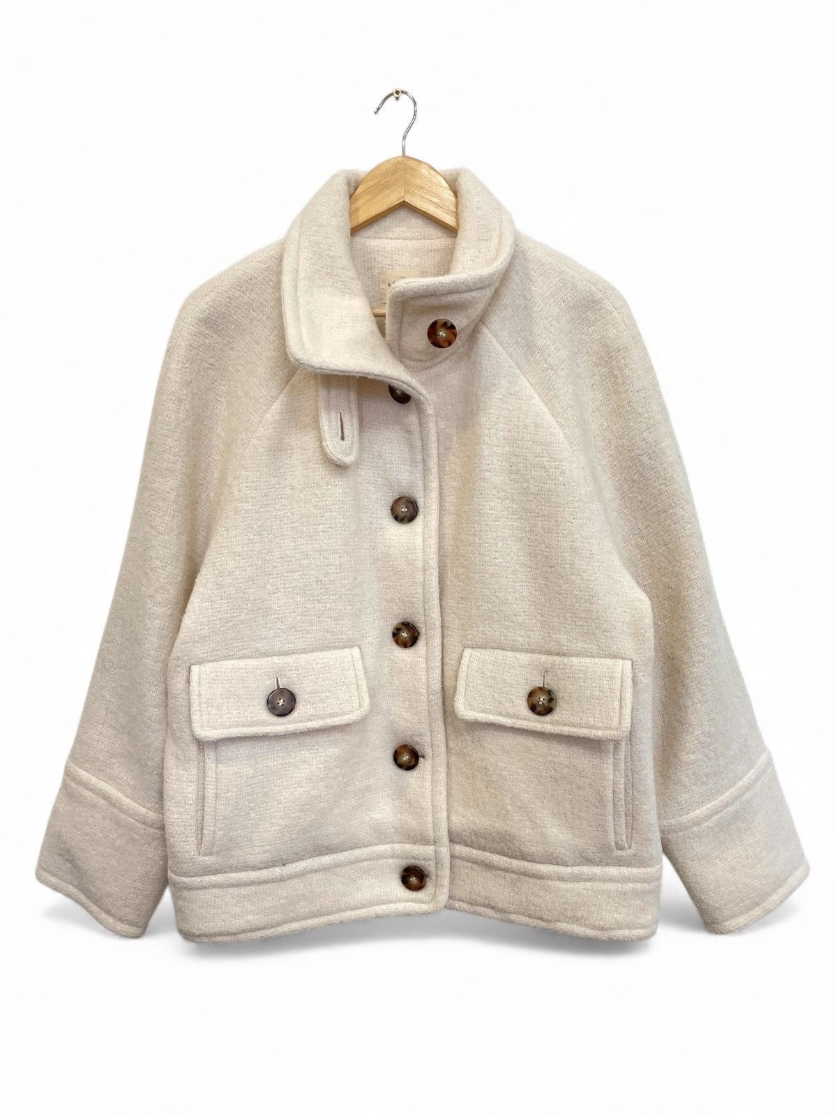 Sezane Sézane Wool-Blend Jacket – Size FR38 – Made in Bulgaria Size S / US 4 / IT 40 - 1 Thumbnail