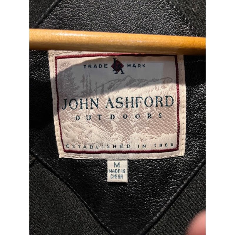 John Ashford × Vintage VTG John Ashford Leather Black Coat Mens Size M 90s Size US M / EU 48-50 / 2 - 3 Thumbnail