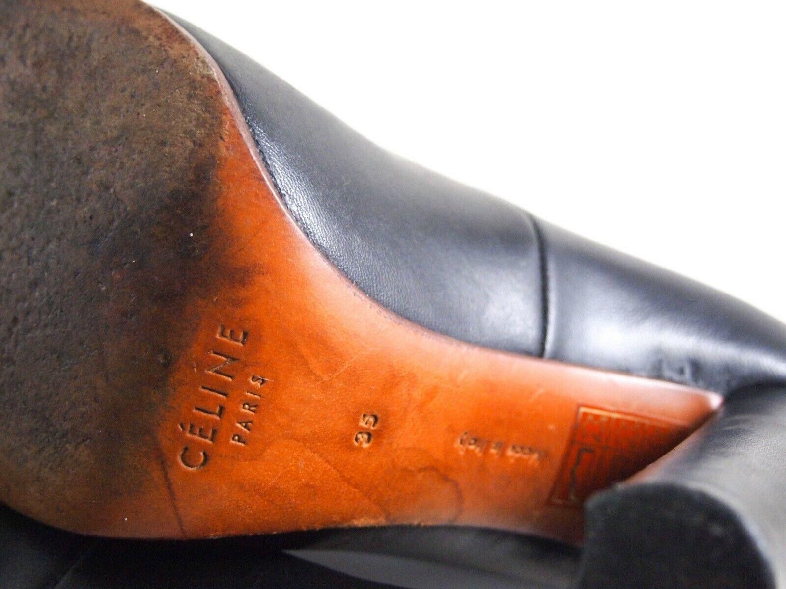 Celine Celine Heels Black Leather Womens US 5 EU 35 Size US 5 / IT 35 - 8 Thumbnail