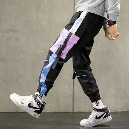 VIBE Big Pockets Ribbons Hiphop Cargo Pants Size US 28 / EU 44 - 4 Thumbnail