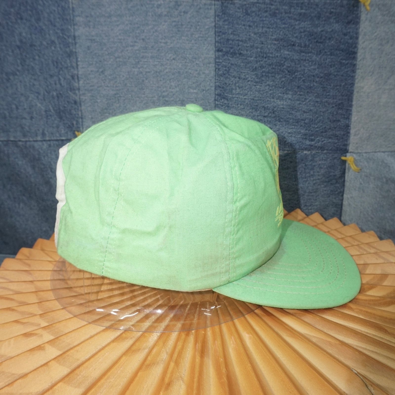Vintage OSFA - Vintage a day at the races snap on 1990s neon hat Size ONE SIZE - 4 Thumbnail