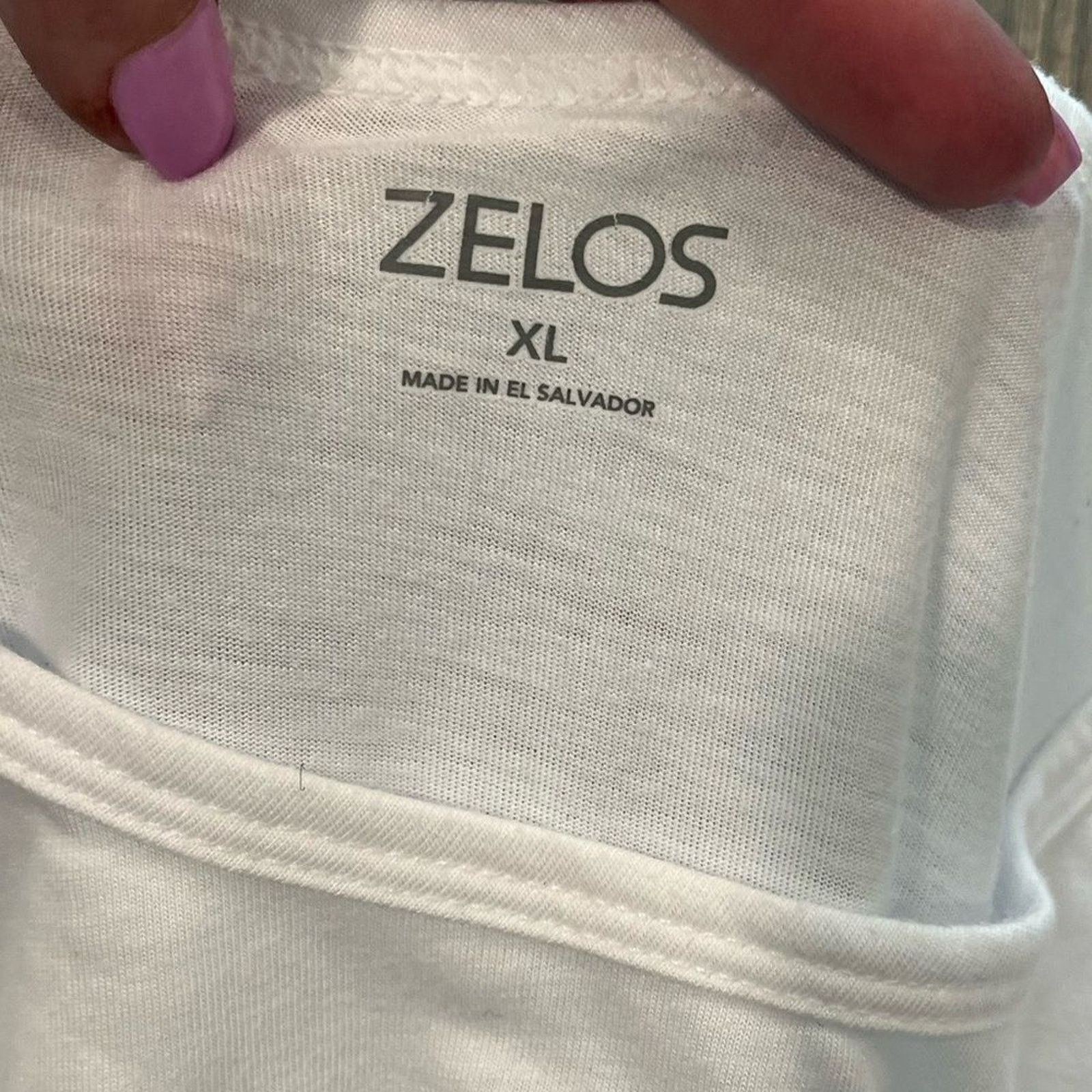 Vintage Zelos White Long Sleeve Wide Neck Twist Front Workout Top L Size L / US 10 / IT 46 - 3 Thumbnail