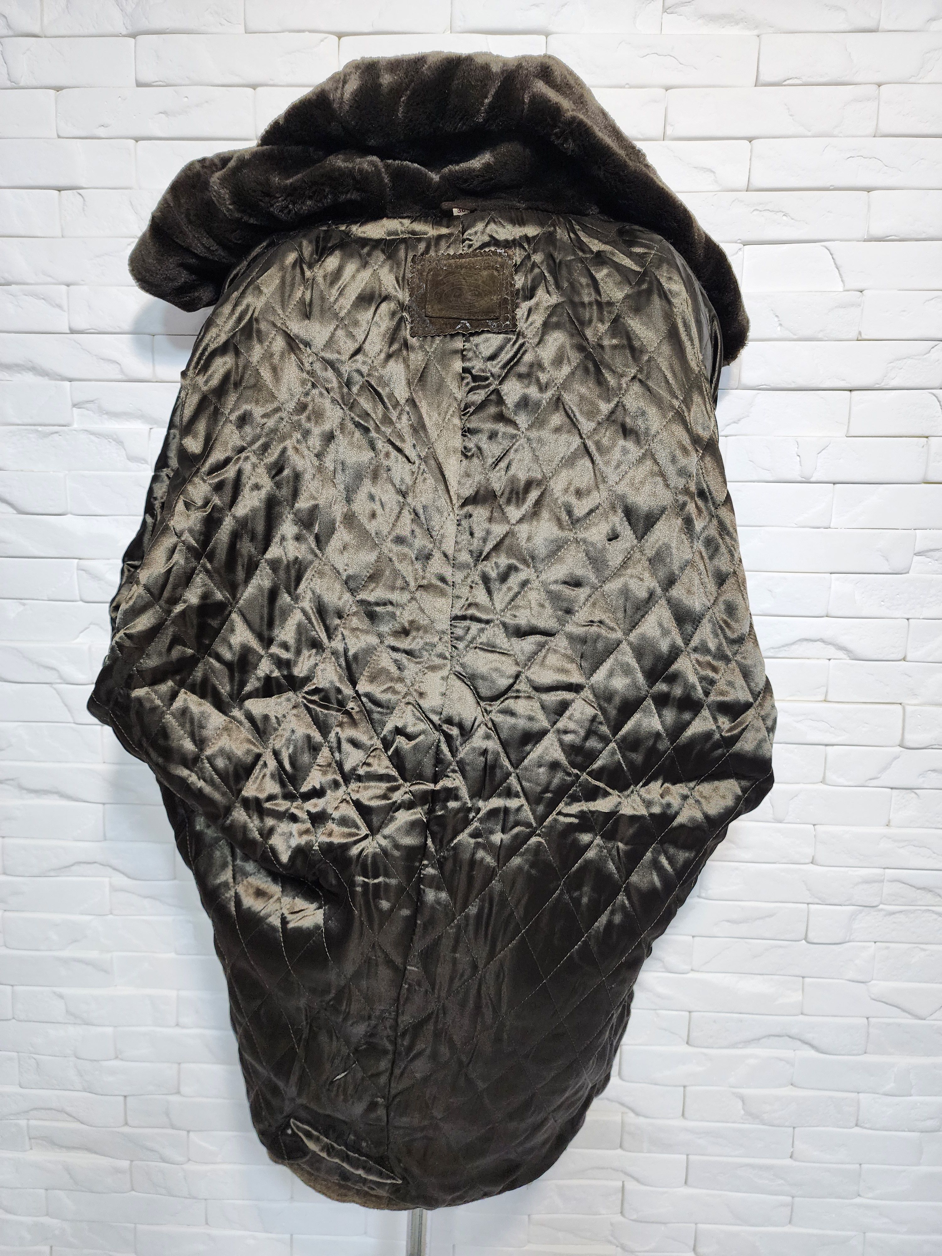 Genuine Leather Vintage Brown Suede Leather Jacket With Hood Size XXL / US 16-18 / IT 52-54 - 8 Thumbnail
