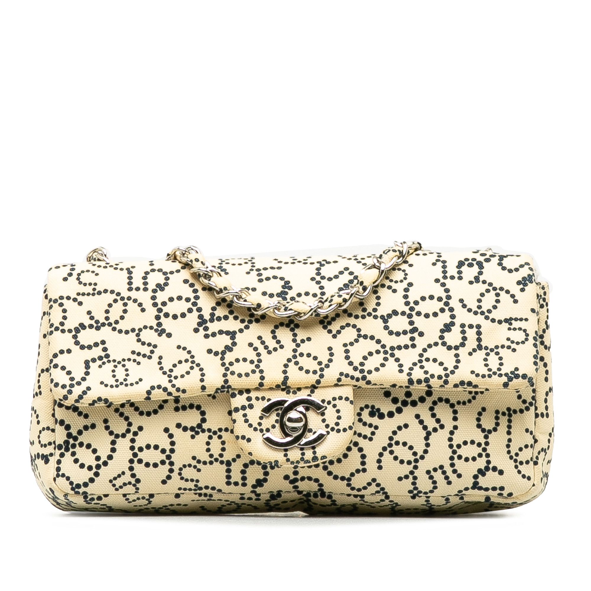 image of Chanel Cc No.5 Canvas Flap Bag in Brown, Women's