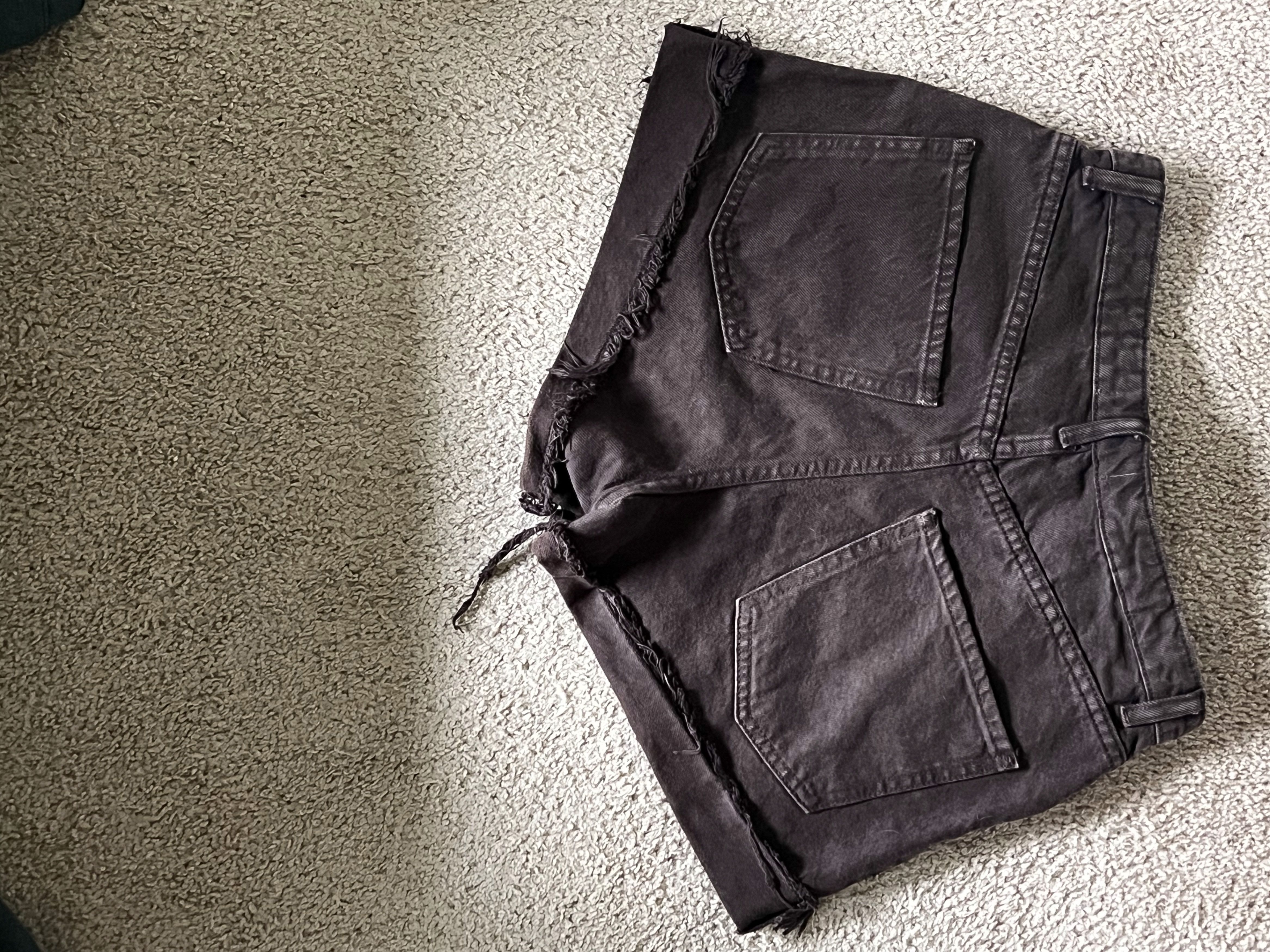 Zara High Waisted Chocolate Denim Short Size 36" / US 14 / IT 50 - 2 Thumbnail
